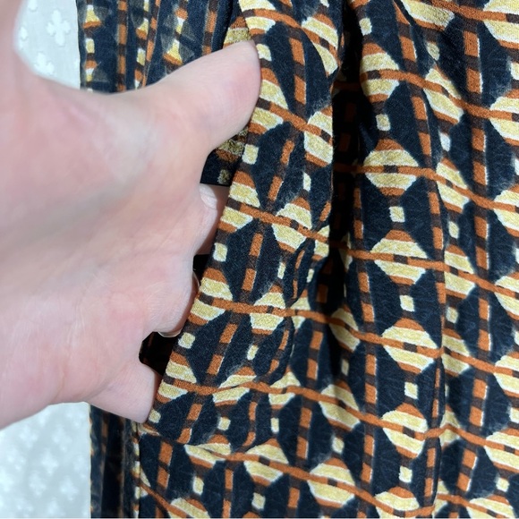 Anthropologie ett;twa Black Brown Mixed Print Metzner High Rise Wide Leg Pants - Picture 2 of 5